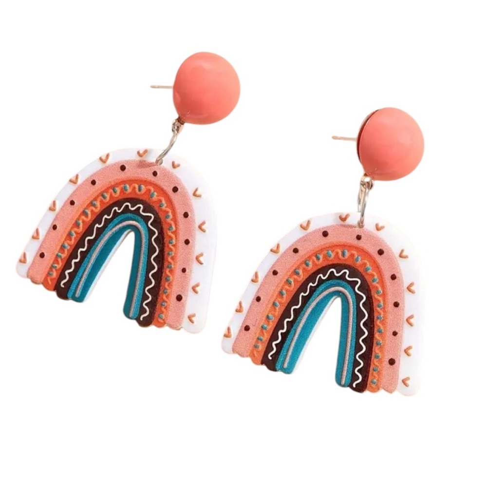 Chic Rainbow Dangle Earrings